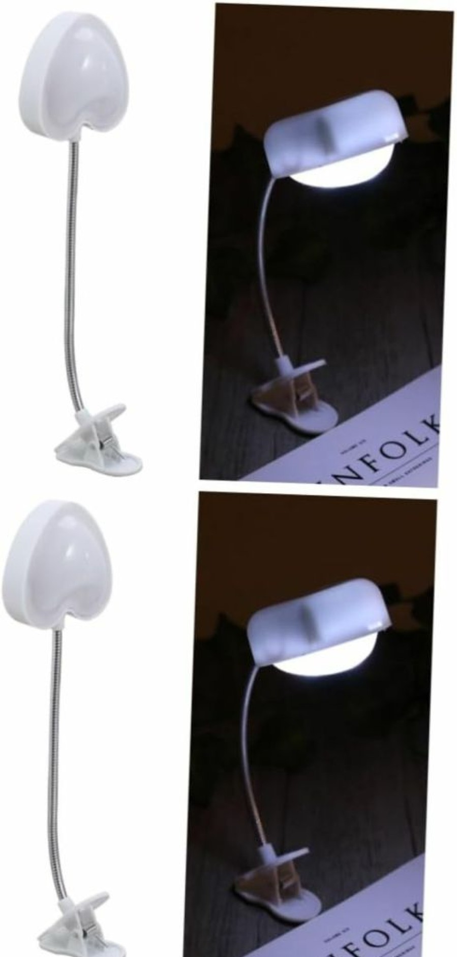 ARTIBETTER | Artibetter Bookshelf Lamp Bookshelf Lights Portable Lights Night Stand Lamp Gooseneck Lamp Reading Lamp Rotating Lamp Gooseneck Light Reading Book Light Clip-On Lamp Mini Desk Lamp Gift Child