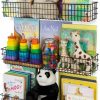 Wall35 | Wall35 Kansas Wall Mounted Black Bookshelf For Kids' Room Decor, Metal Wire Storage Basket Set Of 3 (Varying Sizes)