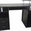 AikanE | Aikane Integrated Computer Desk With Drawer Black