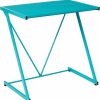 Urban Shop | Urban Shop Z-Shaped Student Desk, Aqua