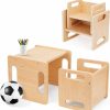 OOOK | Oook Montessori Weaning Table And Chair Set,Kids Activity Table And Chair Set With Fence For Read, Play Toys, Snack Time,Step Stool,1-3 Year Old Kids Montessori Furniture