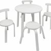 Svan | Kids Table And Chair Set - Play With Me Toddler Table With 3 Chairs And Adult Stool For Arts & Activities- Playroom Furniture, Dining Table For Homes, Daycares, Classrooms- 100% Wood (Natural)