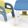 HONEY JOY | Honey Joy Kids Table And Chair Set, Dinosaur Shape Children Activity Table And 1 Chair For Art Craft, Building Blocks, 2-Piece Toddler Furniture Set For Daycare Playroom, Gift For Boys Girls