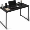 CAPHAUS | Caphaus 55 Inch Computer Desk, Home Office Desk, Modern Work Desk, Writing Desk For Small Space, Simple Desk For Home Use & Office, Pc Table, Gaming Desk, Space-Saving Workstation, Black