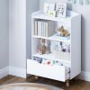 UTEX | Utex Kids Bookshelf, Wood Kids Toy Storage Organizer, Children'S Bookcases With Storage And Drawer For Playroom,Bedroom,Nursery School,White