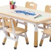 JIAOQIU | Jiaoqiu Kids Table And Chairs, Kids Table (6 Chairs) Kids Table And Chair Set, Toddler Table And Chairs, Kids Table And Chair Set 5-8 Year Old With 4 Leg Covers +12 Color Pens