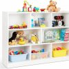 HONEY JOY | Honey Joy Kids Storage Organizer, 8-Section Wooden Display Shelf For Classroom, Playroom, Nursery, Kindergarten