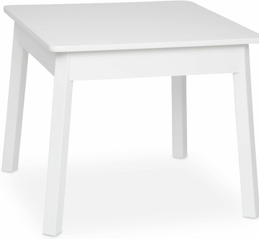 Melissa & Doug | Melissa & Doug Wooden Square Table (White) - Kids Table, Children'S Furniture, Play Table For Kids Crafts, Kids Activity Table