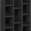 Furinno | Furinno Luder 11-Cube Reversible Open Shelf Bookcase, Blackwood