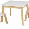 KidKraft | Kidkraft Wooden Modern Table & 2 Chair Set, Children'S Furniture, White & Natural, Gift For Ages 3-8