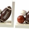 VINTORKY | Vintorky 1 Pair Football Bookend Book Stopper Rustic Bookends Football Lovers Gifts Kids Bookends Desktop Book Stands Kids Bookshelf Magazines Holder Magazine Rack White Child Rural Resin