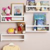 Fronomova | Fronomova Nursery Book Shelves For Wall - 17 Inch Latest Model Wall Bookshelf For Kids, Set Of 4 Baby Bookshelf, White Nursery Shelves For Wall, Floating Book Shelves