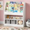 Tribesigns | Tribesigns Kids Bookcase, White Kid'S Bookshelf With Toys Storage Organizer, Children Bookshelf, Childrens Bookcase For Kid'S Room, Playroom, Homeschool, Nursery, Kindergarten