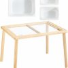 Beright | Beright Kids Table With 2 Acrylic Panels And 3 White Storage Bins, Indoor Sensory Table Play Sand Table For Kids, Perfect Choice For Christmas Thanksgiving Gift