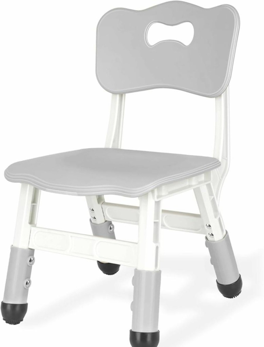 JIAOQIU | Kids Chair Height Adjustable Toddler Chair Max Load 220Lbs Plastic Indoor Outdoor Chair For Children Age 1-6 School Home Daycare Use Burlywood