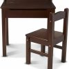 Melissa & Doug | Melissa & Doug Wooden Lift-Top Desk & Chair - Espresso - Children'S Furniture, Toddler Desk And Chair Set, Activity Desk For Toddlers And Kids Ages 3+