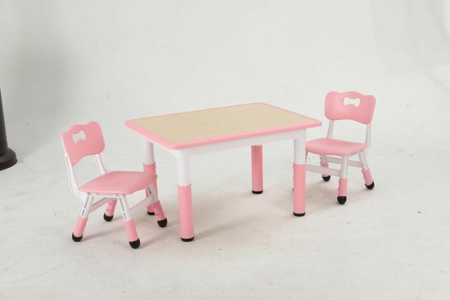 FUNLIO | Funlio Kids Table & 2 Chairs Set Pink