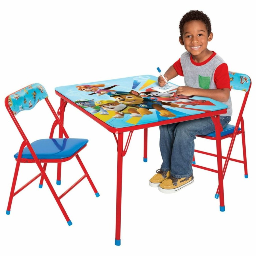 Paw Patrol | Paw Patrol Kids Table & Chairs Set For Kid And Toddler 36 Months Up To 7 Years, Includes: 1 Table (24" L X 24" W X 20" H), 2 Chairs (13" L X 13.5" W X 21" H) Weight Limit: 70 Lb