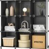 GIMTRR | Gimtrr 9 Cubes Storage Organizers, Closet Organizers And Storage, Portable Closet Storage Shelves, Cubby Closet Storage Shelf, Bookcase Bookshelf For Kids Room, Bedroom, Office, Black