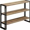 IRONCK | Ironck Bookshelf Industrial 3 Shelf Bookcase, Wood Storage Shelf With Metal Frame For Living Room, Vintage Brown