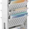 APBATS | Apbats 5 Tier Book Rack Storage Bookshelf, Removable Movable Unique Bookcase, Utility Organizer White Bookshelves For Kids Children Students Study In Bedroom Living Room Home School