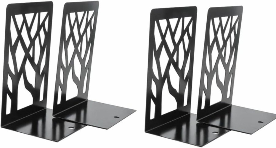 BESTOYARD | Bestoyard 2 Pairs Tree Shadow Bookshelf Zinc Alloy Office Supplies Dropshipping