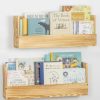 NOISY DIRT DESIGNS | 24 Inch Floating Shelves Montessori Bookshelf Style, Set Of 2 Nursery Shelves For Wall Bookshelf For Kids, Wall Book Shelves For Bedroom Kids Bookshelf, Floating Bookshelves For Wall Nursery Bookshelf