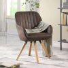 KithKasa | Kithkasa Mid Century Modern Desk Chair No Wheels Swivel Accent Home Office Chair With Wood Legs For Living Room, Grey Fabric