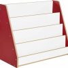 Factory Direct Partners | Factory Direct Partners 11941-Whrd Colorful Essentials Big Book Display, Laminate Storage Shelf For Kid"S Books For Bedroom, Playroom, Daycare Or Classroom - White/Red