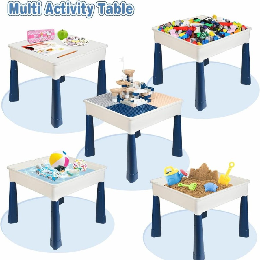 GobiDex | Gobidex All-In-One Kids Table And Chairs Set With 100Pcs Marble Run Preschool Classroom Must Haves Multi Activity Toddler Table Kids Building Blocks Toys For Kids Ages 3+