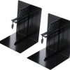 TIDTALEO | Tidtaleo 1 Pair Bookend Book Bookshelf Children Bookshelf Black Bookshelf Anti Books Ends Book Display Stand Luxury Art Book Stand Chinese Style Bookshelf Frame Metal Non-Slip Office