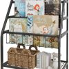 Azheruol | Azheruol Kids Bookshelf Freestanding For Children Room 18 Inches Black Metal Bookcase Large Capacity Books Toys Organizer Stable 5 Tiers Kids Book Rack For Playroom Bookstore Library.