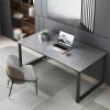 AikanE | Aikane Rock Slab Computer Desk Desk Gaming Table Large Desk Writing Desk Meeting Negotiation Table (Color : D, Size : 120 * 60 * 75Cm)