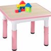 FUNLIO | Funlio Adjustable Kids Table, 3 Level Height Adjustable Toddler Table For Ages 3-8, Easy To Wipe Arts & Crafts Child Table, For Classrooms/Daycares/Homes, Cpc & Ce Approved, 23.6 X 23.6Inch - Blue