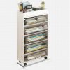 Harmoniza | Harmoniza Desk Side Shelf Desk Side Small Bookshelf Removable With Wheels Classroom Crevice Book Storage Bookshelf