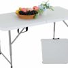 FDW | Fdw 6Ft Folding, Half Portable Foldable Table For Parties, Backyard Events,White