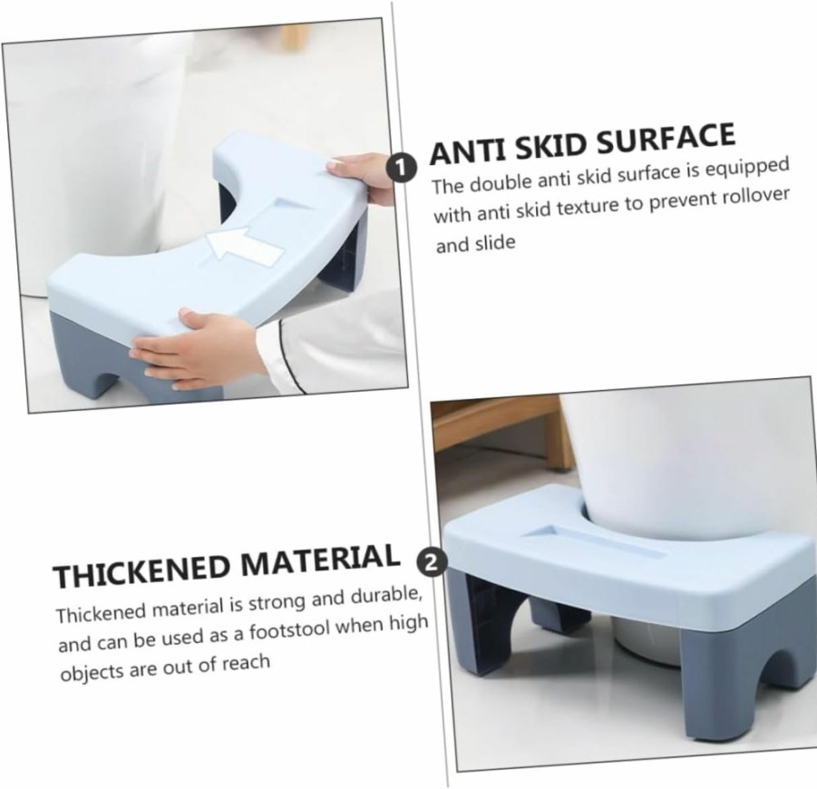 IMIKEYA | Imikeya 1Pc Toilet Stool Footstool Squat Toilet Footstool For Kids & Adults - Squat Step Stool Under Desk & Bedside - Folding Potty Pedal Pregnant Woman Pp Tripod Foldable