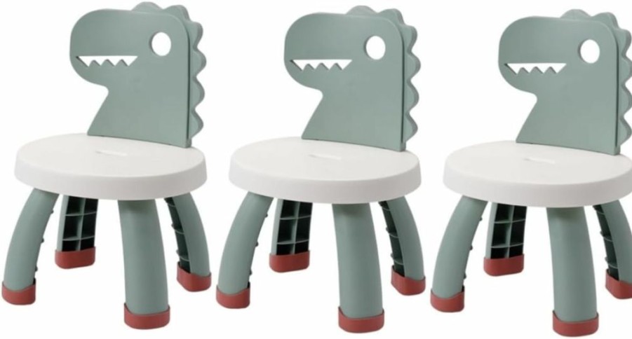 Cabilock | Cabilock 4Pcs Children'S Chair Animal Chair Toddler Chair With Back Fishing Chair Dinosaur Chair For Kids Children Back Chair Bathroom Stool Preschool Floor Mat Pvc Anti-Fall Toilet Stool