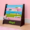 DIBSIES | Dibsies Personalized Kids Bookshelf (Bookshelf With Storage - White With Pastel Fabric)