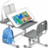 BELANITAS | Belanitas Kids Desk And Chair Set,Kids Study Desk And Chair Set Height Adjustable Children Desk And Chair Set,40 Degree Tiltable Desk Top Of Kids Desk,Desk For Kids,Blue