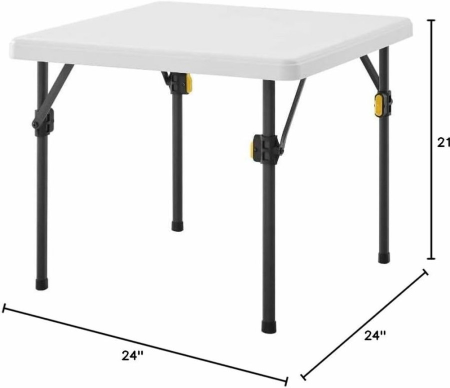 Living and More | Living And More Kids Square Table, 24Inch, White