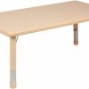 Flash Furniture | Flash Furniture 24"W X 48"L Rectangular Natural Plastic Height Adjustable Activity Table