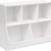 HOOBRO | Hoobro Kids Bookshelf, Bookcase Footboard, Storage Cubby, Shelf, Toy Storage Cabinet, Suitable For Children'S Room, Playroom, Hallway, Kindergarten, School, White Wt32Cw01