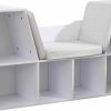 KidKraft | Kidkraft Wooden Bookcase With Reading Nook, Storage And Gray Cushion - Natural