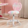 Janoray | Janoray Kids Desk Chair Colorful Fur Chair For Girls Bedroom Furry Computer Children Chair Cute Rolling Swivel Chair For Reading Study, Leopard