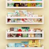 Onlysky | Onlysky Set Of 4 Wall-Mounted Kid'S Bookshelf - White Floating Nursery Book Shelves - Durable Wood Construction - Ideal For Nursery Decor, Kids Room, Toy Storage