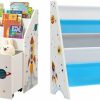 SONGMICS | Songmics Kids Bookshelf, Toy Organizer, Chest And Bookcase With 3 Shelves, Storage Box With Wheels, Multipurpose, Space Theme 11.6D X 24.6W X 27.6H In