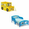 Delta Children | Delta Children Cocomelon School Bus Toy Box + Delta Children Cocomelon Kids Table And 2-Chair Set With Storage (Bundle)