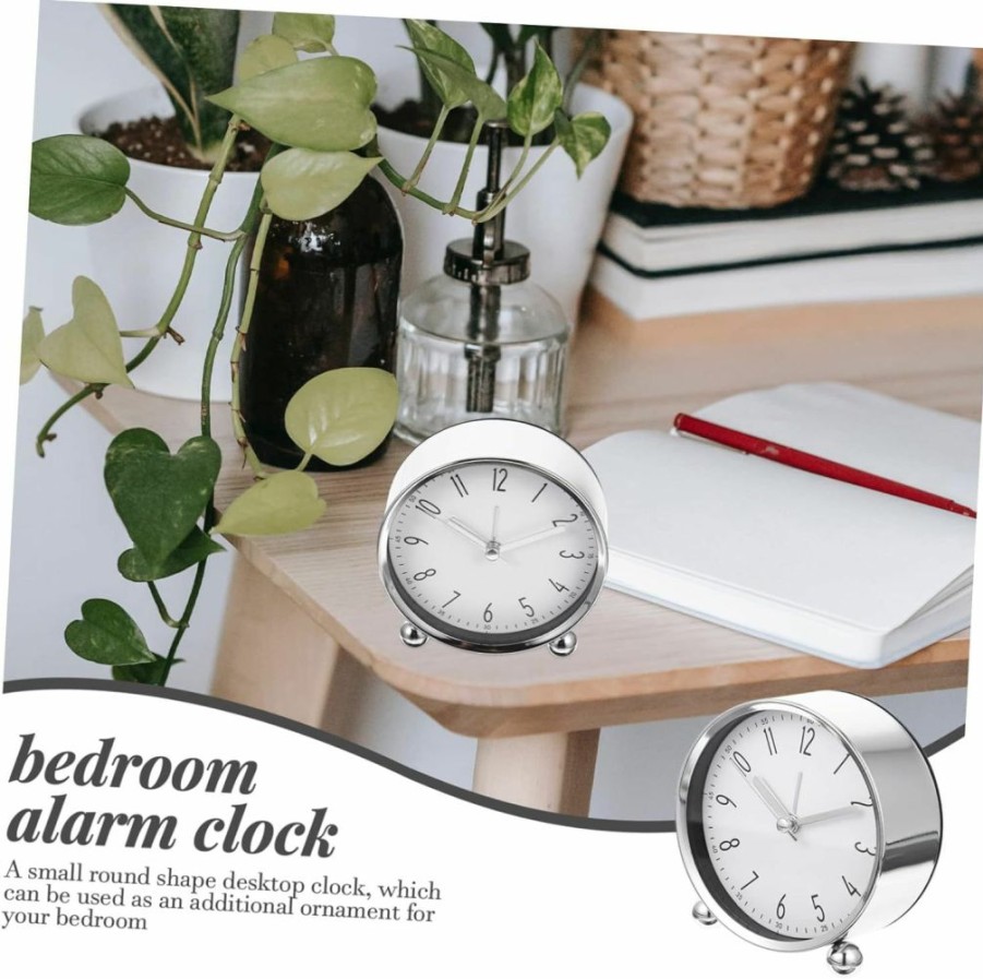 ABOOFAN | Aboofan 4Pcs Round Alarm Clock Glass Child Mute Bookshelf