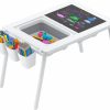 KNOIER | Knoier Sensory Table For Toddlers Kids, Toddler Play Sand Table With Lid And 2 Storage Bins And 3 Storage Buckets, Kids Activity Table, Indoor Outdoor Kids Play Table, White